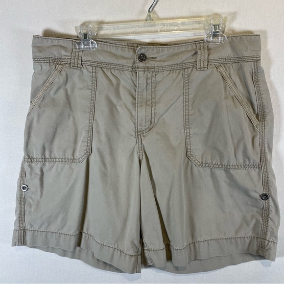 Carhartt Women’s Cargo Shorts Tan Khaki Relaxed Fit Size 14 Cotton - Picture 3 of 12